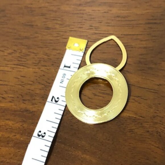 Scarf Gold Tone Circular Clip Pre-Owned - Picture 6 of 9